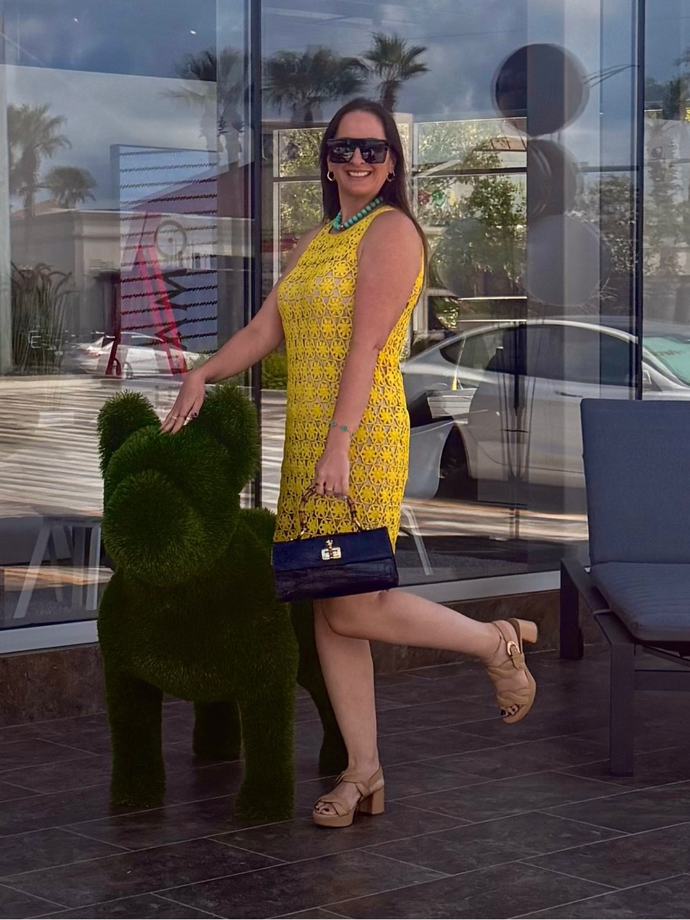 Diane Von Fustenberg Inaya Crochet Yellow Dress